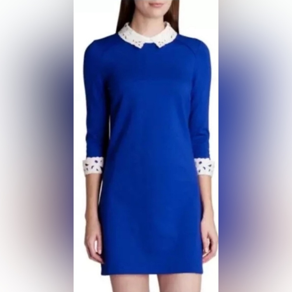 Ted Baker London Sew In Love Blue Currie Collar Dress